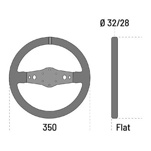 Ohjauspyörä Sparco R215 litteä nahka