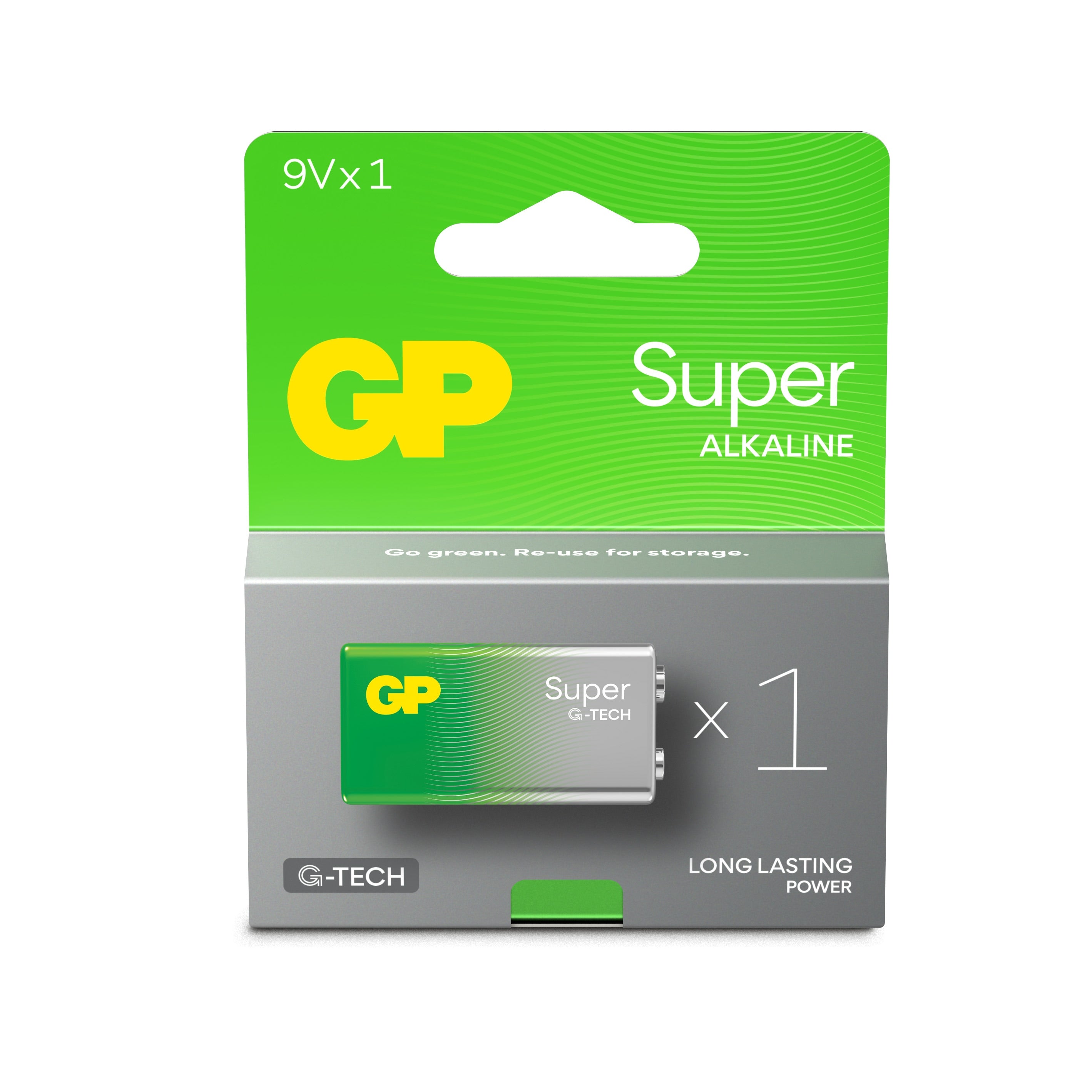 GP Super Alkaline 9V-paristo, 1604A / 6LF22, 1 kpl