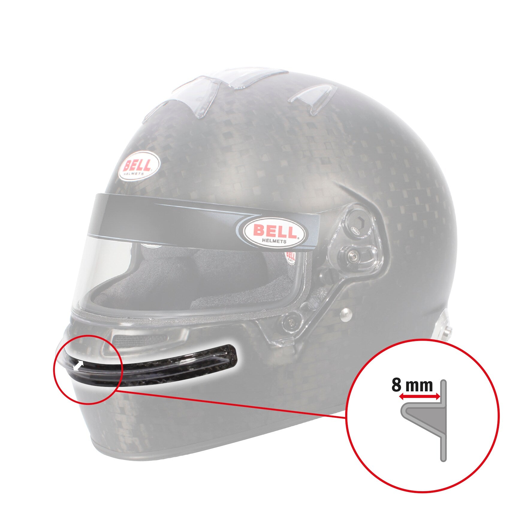 Bell Clear Chin Bar Gurney For Bell