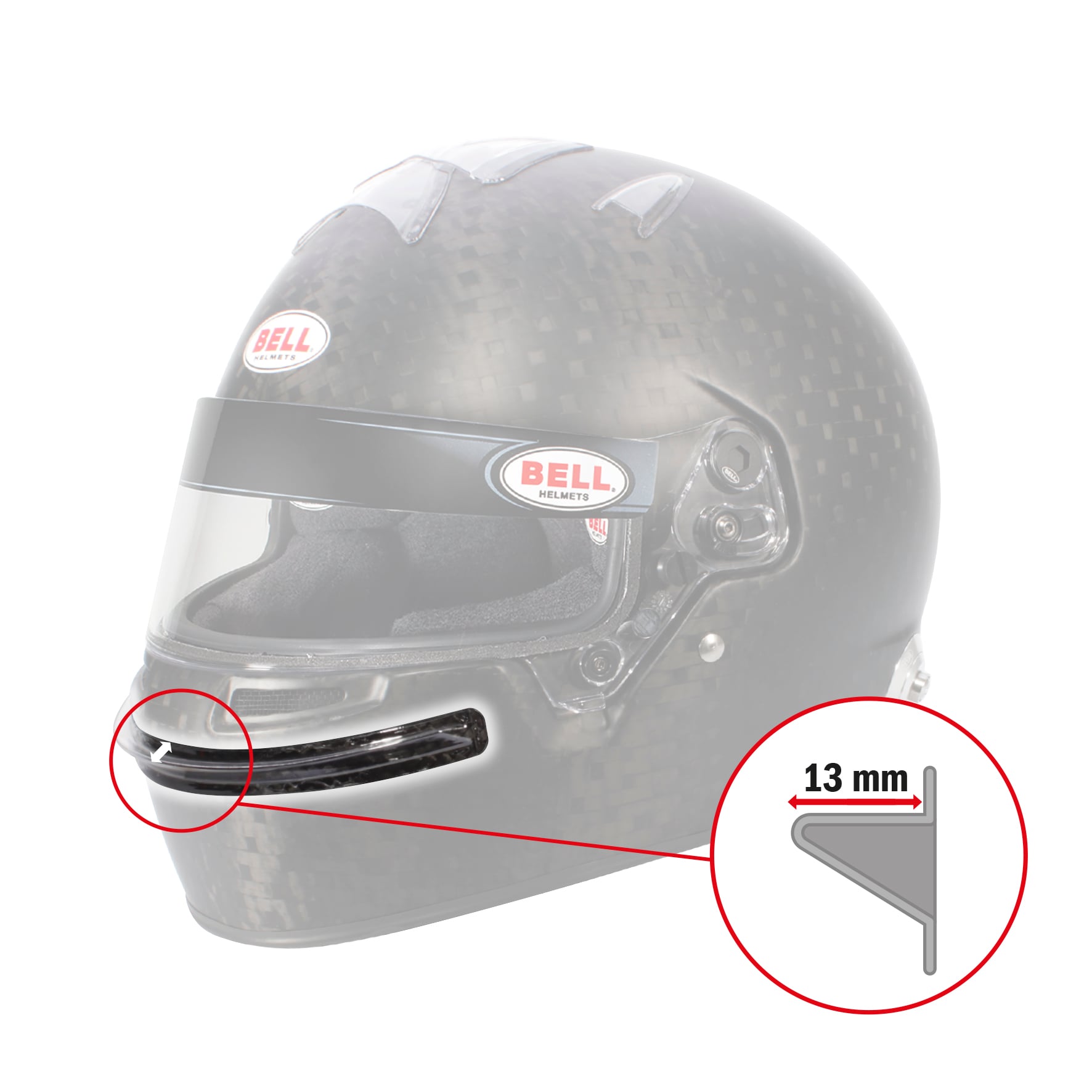 Bell Clear Chin Bar Gurney For Bell