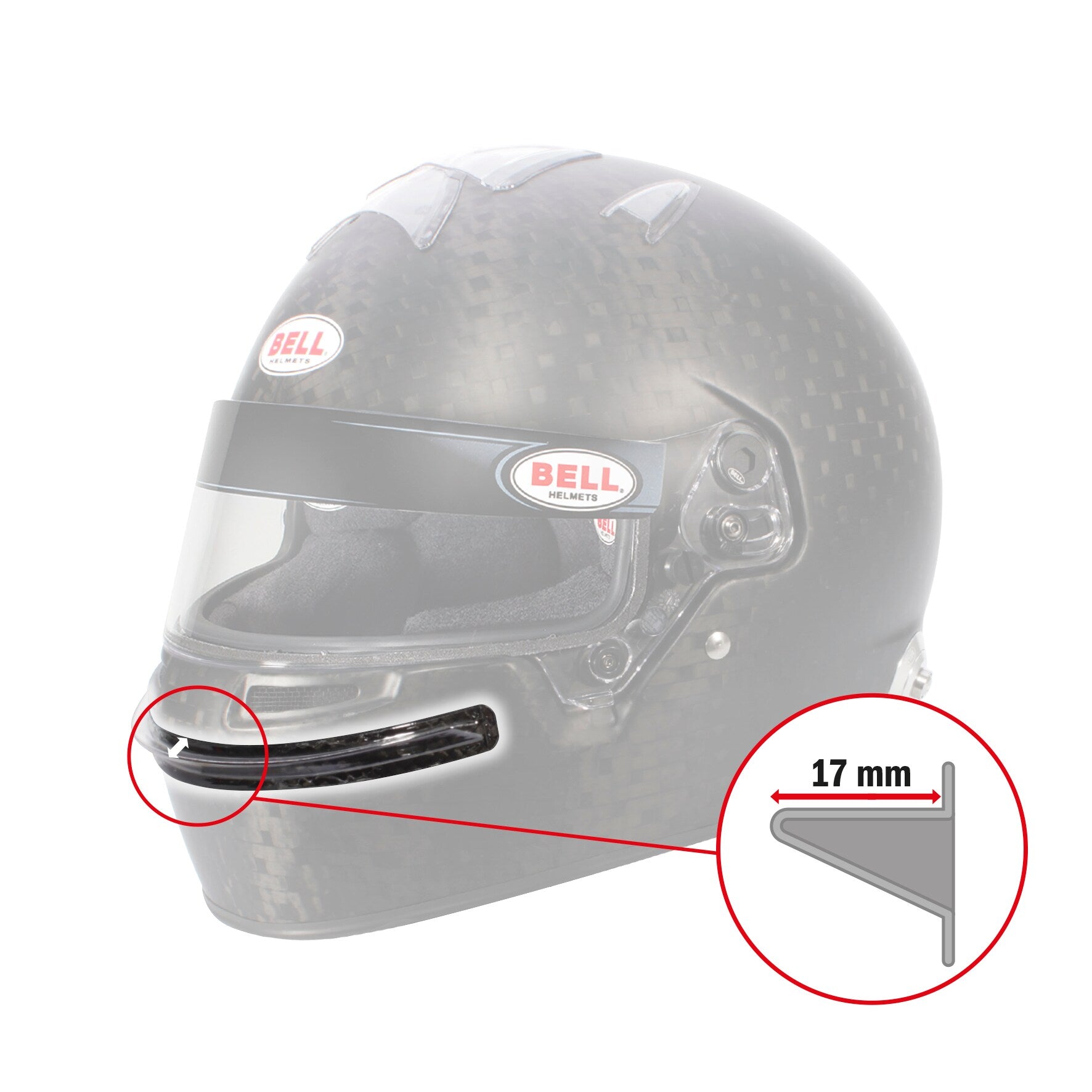 Bell Clear Chin Bar Gurney For Bell