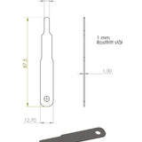 Bladmått 1 mm för Raket 95 CIK/FIA Standard