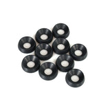 Upotettu alumiinialuslevy 8x19 mm, musta, 10-pakkaus