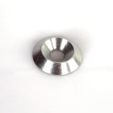 Upotettu alumiinialuslevy 6x20 mm, hopea, 10-pakkaus