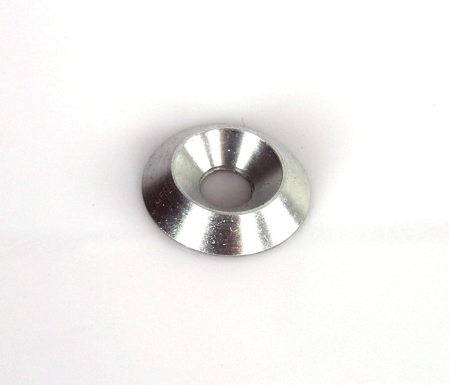 Upotettu alumiinialuslevy 6x20 mm, hopea, 10-pakkaus