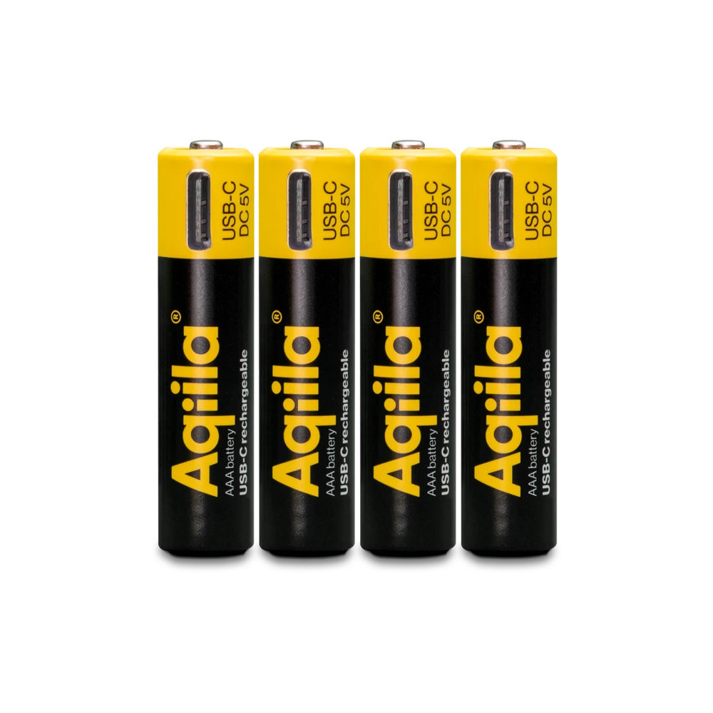 Aqiila Ladattava USB-C Litiumparisto AAA 1.5V 4 kpl pakkaus