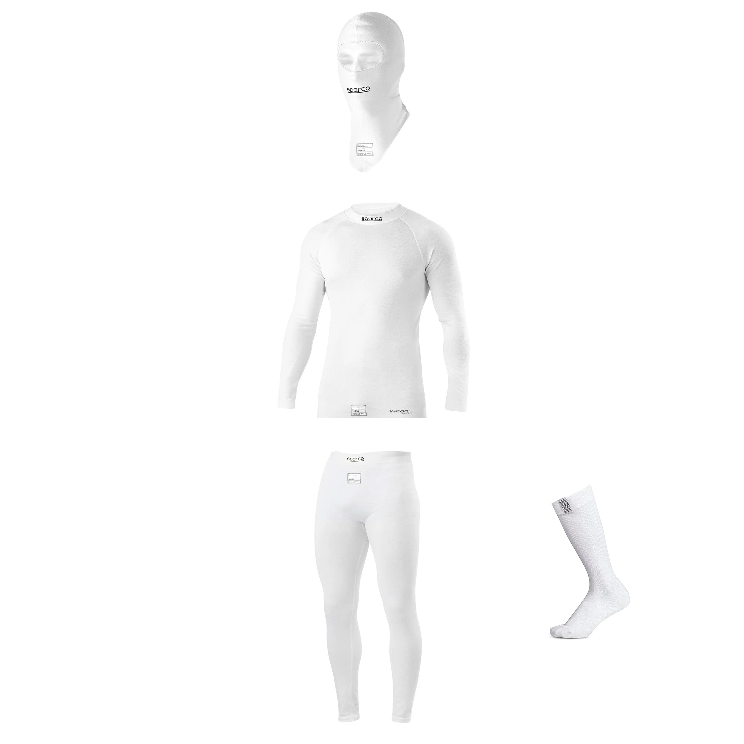 Alusvaatteiden paketti Sparco RW-7 Valkonen