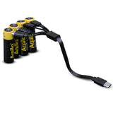 Aqiila Ladattava USB-C Litiumparisto AAA 1.5V 4 kpl pakkaus