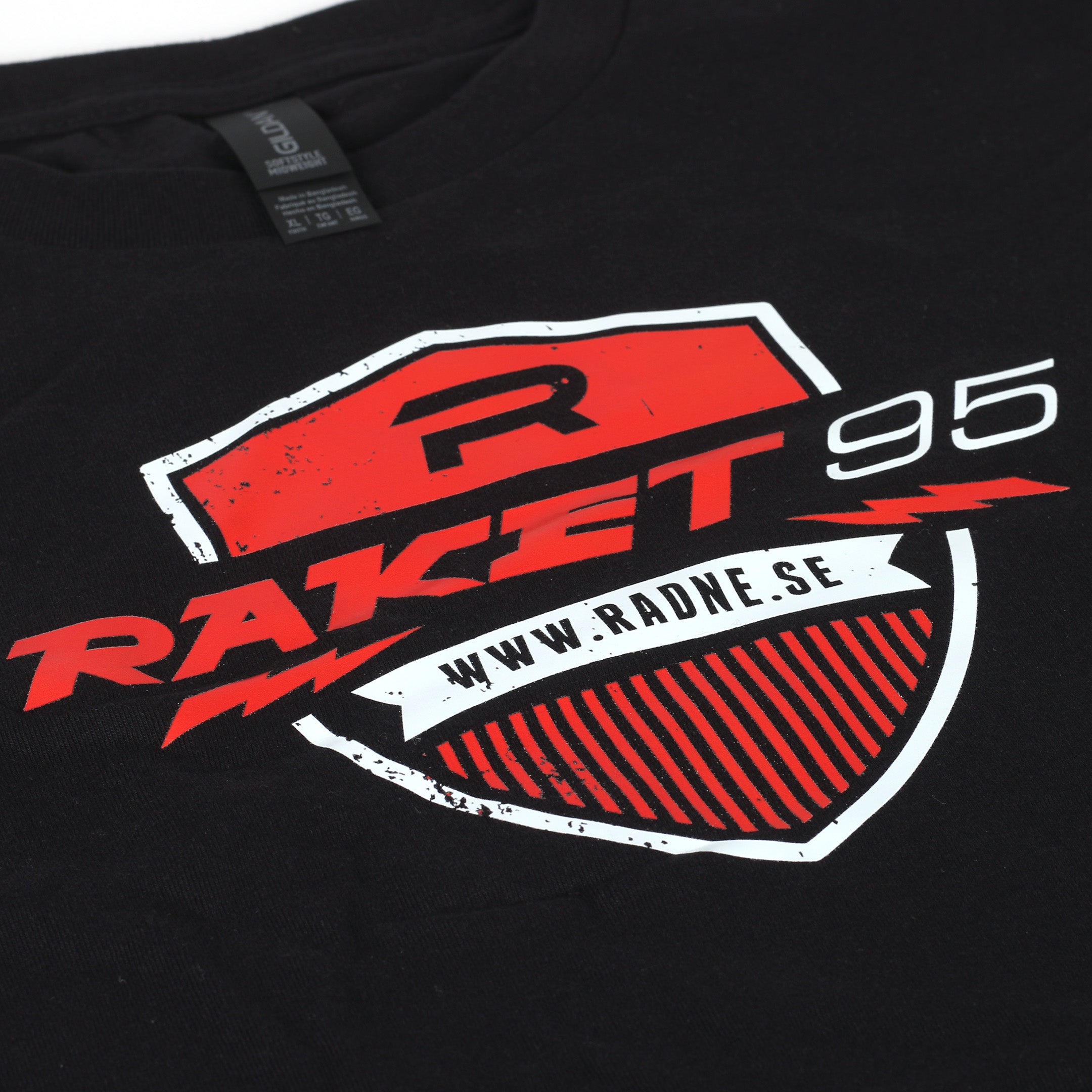 Raket T-paita, musta, lapset XL
