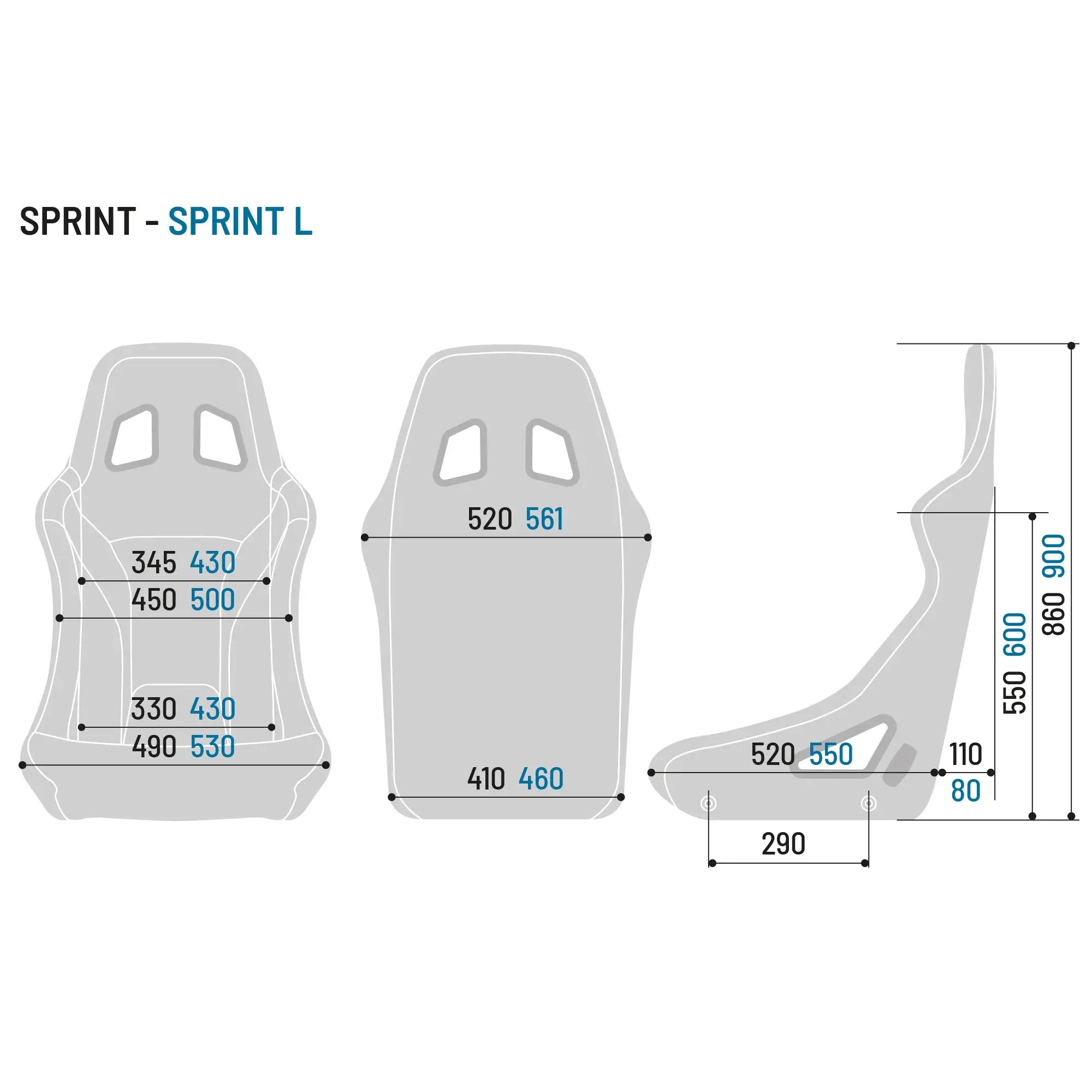 Penkki Sparco Sprint+L Musta