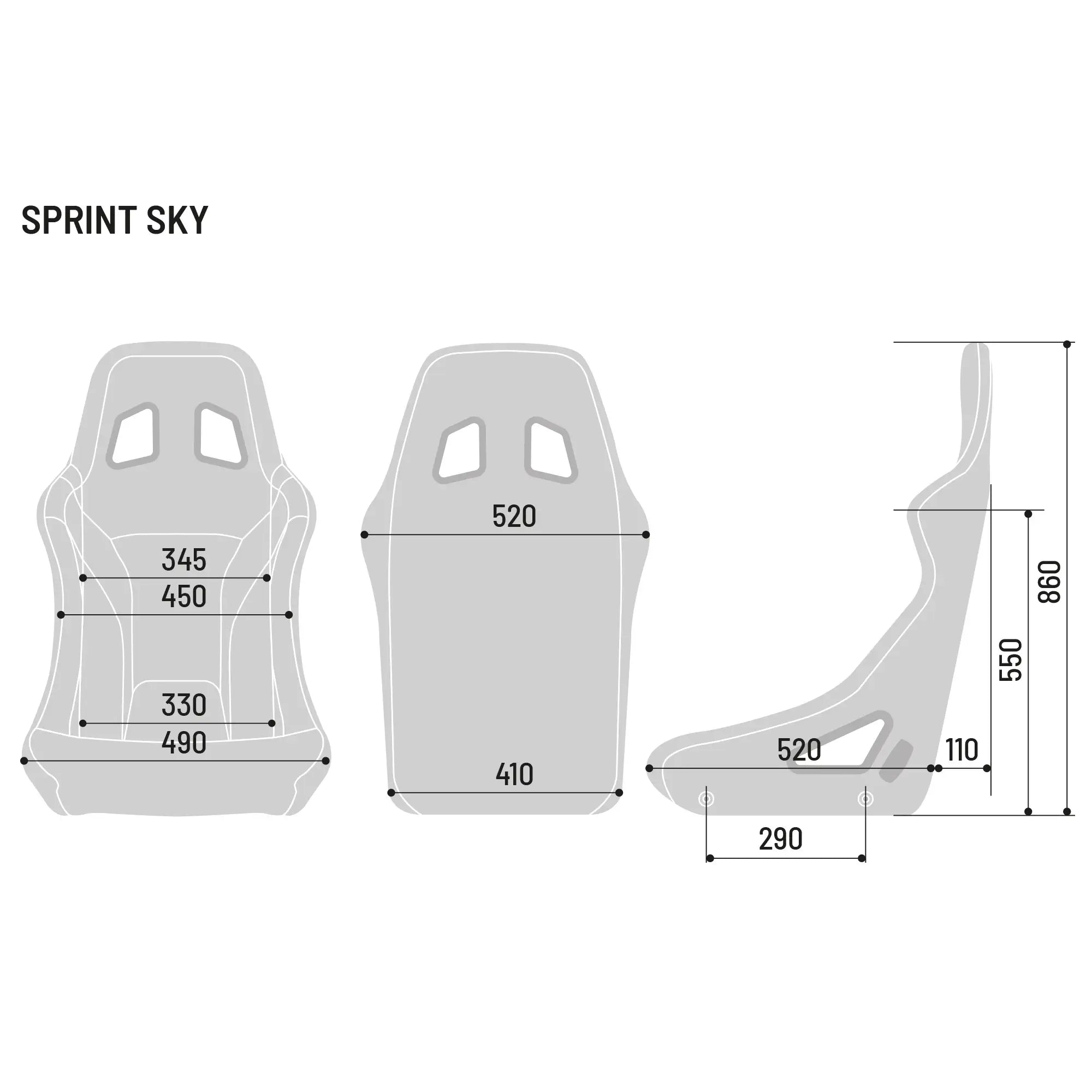 Stol Sparco Sprint+ Sky Svart